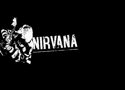Nirvana, Курт Кобейн, темный фон - случайные обои для рабочего стола