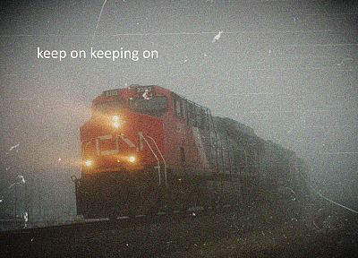поезда, туман, железнодорожные пути, транспортные средства, локомотивы - случайные обои для рабочего стола