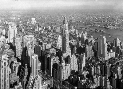 здания, Нью-Йорк, Манхэттен, Chrysler, Крайслер-билдинг - копия обоев рабочего стола