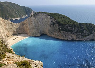 природа, острова, Греция, Закинтос, бухта - оригинальные обои рабочего стола