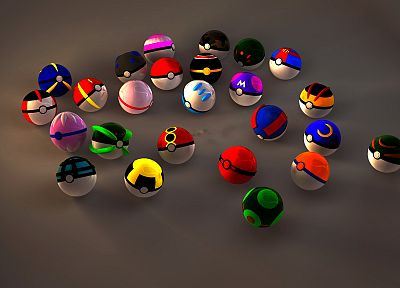 Покемон, Poke Balls - оригинальные обои рабочего стола