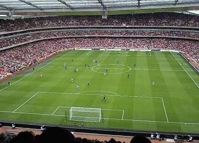 Эвертон, стадион, Арсенал, футбольное поле - обои на рабочий стол