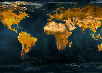 Земля, карты, карта мира - обои на рабочий стол