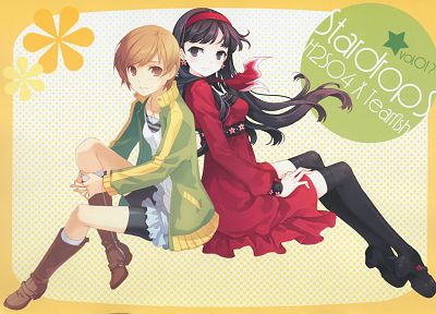 Персона серии, Persona 4, аниме девушки, Сатонака Чи, Amagi Юкико - случайные обои для рабочего стола