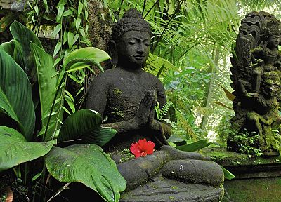 природа, растения, скульптуры, Буддизм, статуи - случайные обои для рабочего стола