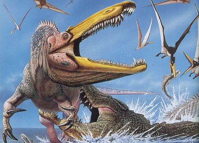 динозавры, крокодилы, Зухомим - случайные обои для рабочего стола