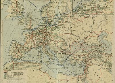 Европа, карты, средневековый, картография - оригинальные обои рабочего стола
