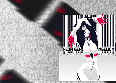 Ayanami Rei, Neon Genesis Evangelion (Евангелион), штрих-код - обои на рабочий стол