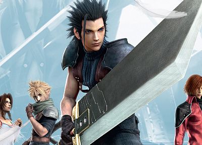 Cloud Strife, Зак ярмарка, Айрис Гейнсборо, Final Fantasy VII Crisis Core - обои на рабочий стол
