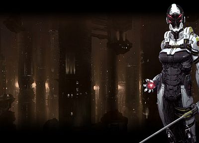 фантом, техно, Mass Effect 3, Cerberus, мечи - оригинальные обои рабочего стола