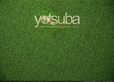 текст, цитаты, трава, Yotsuba, Yotsubato - похожие обои для рабочего стола