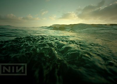 вода, океан, природа, минималистичный, Nine Inch Nails, музыка, волны, музыкальные группы, небо, море - случайные обои для рабочего стола