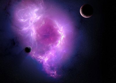 космическое пространство, фиолетовый, туманности - похожие обои для рабочего стола