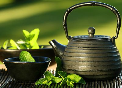 чай, мята, чайники, травы - похожие обои для рабочего стола