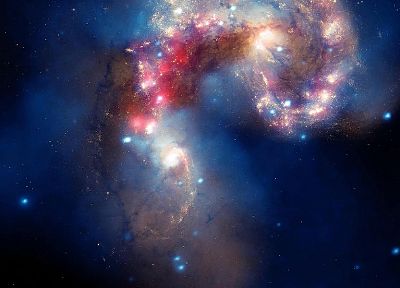 космическое пространство, ночь, галактики - оригинальные обои рабочего стола