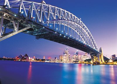 города, ночь, мосты, здания, Сидней - обои на рабочий стол
