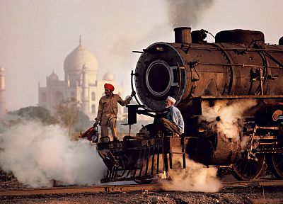 поезда, Индия, Тадж-Махал, локомотивы, паровозы - копия обоев рабочего стола