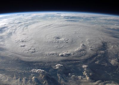 облака, космическое пространство, Земля, ураган - обои на рабочий стол