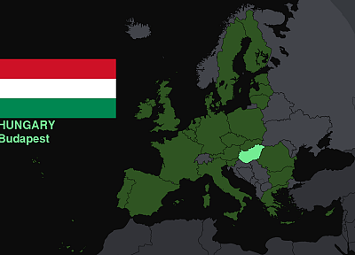 Венгрия, флаги, Европа, карты, знание, страны, полезно - обои на рабочий стол