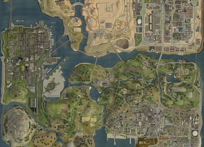 Grand Theft Auto, карты - случайные обои для рабочего стола