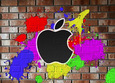 многоцветный, стена, Эппл (Apple) - случайные обои для рабочего стола