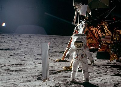 космическое пространство, Луна, НАСА, астронавты - оригинальные обои рабочего стола