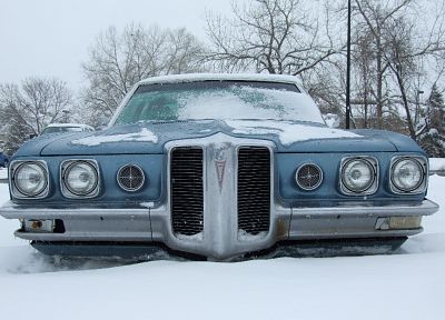 синий, зима, снег, автомобили, Pontiac, транспортные средства, Pontiac Catalina - копия обоев рабочего стола