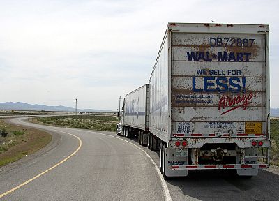грузовики, полу, Walmart, о магистрали удваивается, транспортные средства - случайные обои для рабочего стола