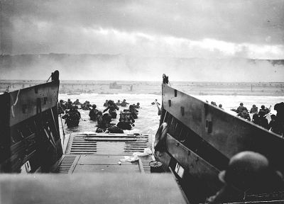 солдаты, американский, Нормандия, Франция, оттенки серого, Вторая мировая война, D-Day, исторический, выгрузка, 1944, море - копия обоев рабочего стола