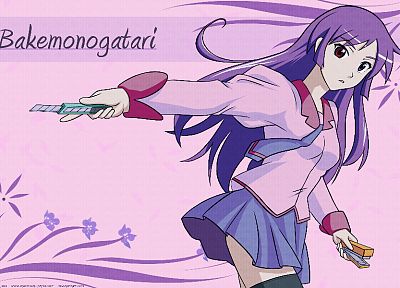 школьная форма, Bakemonogatari (Истории монстров), Сендзегахара Hitagi, аниме, серия Monogatari - копия обоев рабочего стола