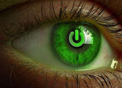 зеленые глаза, кнопка питания - похожие обои для рабочего стола