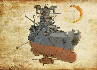 бумага, пистолеты, японский, пушки, транспортные средства, Rising Sun, Ямато, Space Battleship Yamato, линкоры - случайные обои для рабочего стола