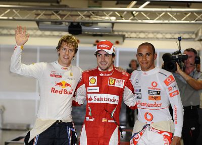 Формула 1, Фернандо Алонсо, Себастьян Феттель, Льюис Хэмилтон - похожие обои для рабочего стола