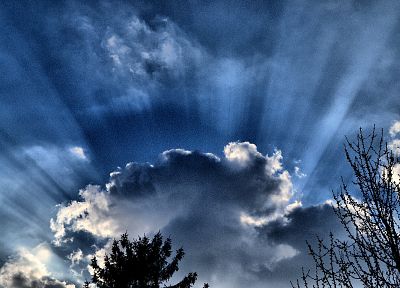 облака, Солнце, HDR фотографии - случайные обои для рабочего стола