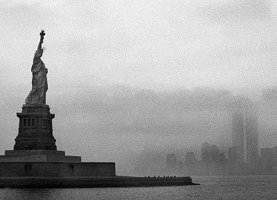 горизонты, Всемирный торговый центр, Нью-Йорк, Статуя Свободы - обои на рабочий стол