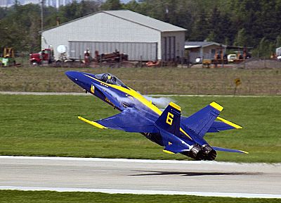 самолет, транспортные средства, голубые ангелы, F- 18 Hornet - случайные обои для рабочего стола