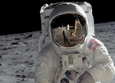 космическое пространство, астронавты, Moon Landing - обои на рабочий стол