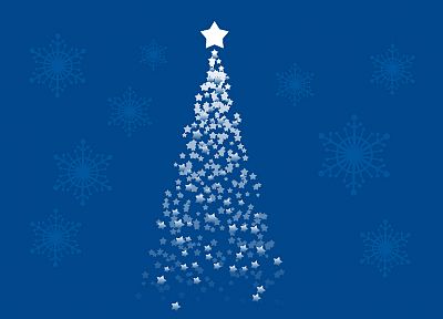 синий, звезды, рождество, Рождественские елки, произведение искусства - копия обоев рабочего стола