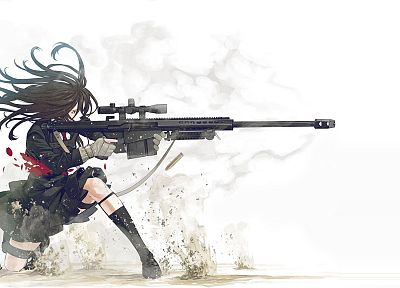 пистолеты, школьная форма, аниме девушки, Козаки Юсуке, оригинальные персонажи - похожие обои для рабочего стола