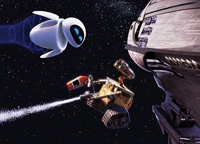 космическое пространство, звезды, Wall-E, аксиома - обои на рабочий стол