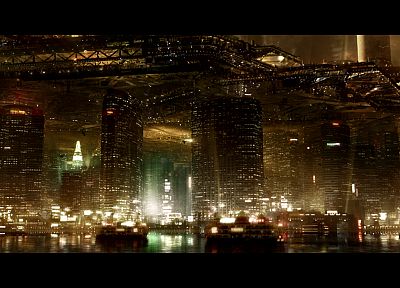 города, футуристический, здания, Deus Ex : Human Revolution - оригинальные обои рабочего стола