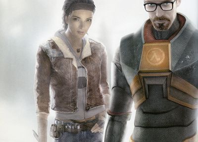 видеоигры, Период полураспада, Гордон Фримен, Аликс Вэнс, Half-Life 2 - случайные обои для рабочего стола