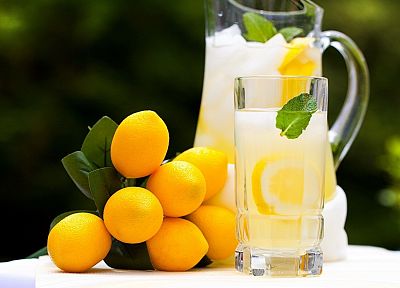 фрукты, напитки, лимоны - обои на рабочий стол