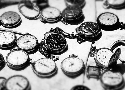 оттенки серого, монохромный, карманные часы, часы - случайные обои для рабочего стола