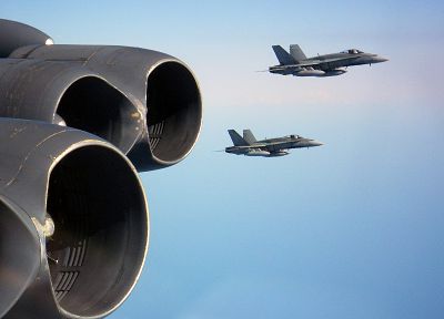 самолет, военный, Б-52 Stratofortress, самолеты, транспортные средства, F- 18 Hornet - похожие обои для рабочего стола