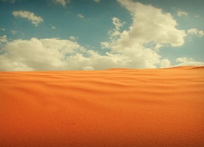 облака, пустыня, дюны - оригинальные обои рабочего стола