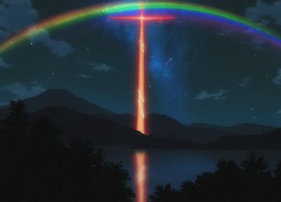Neon Genesis Evangelion (Евангелион), радуга - случайные обои для рабочего стола