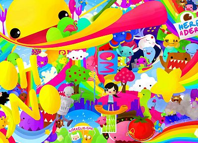 Покемон, Domo, радуга, Приключения Время, цвета - случайные обои для рабочего стола