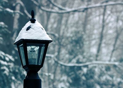 зима, снег, фонарные столбы - случайные обои для рабочего стола