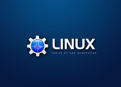 синий, Linux, логотипы - копия обоев рабочего стола
